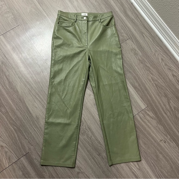 Aritzia, Wilfred, Bitter‎ Sage Melina Pant, Faux Leather, Green | Women’s 6 - Picture 6 of 10